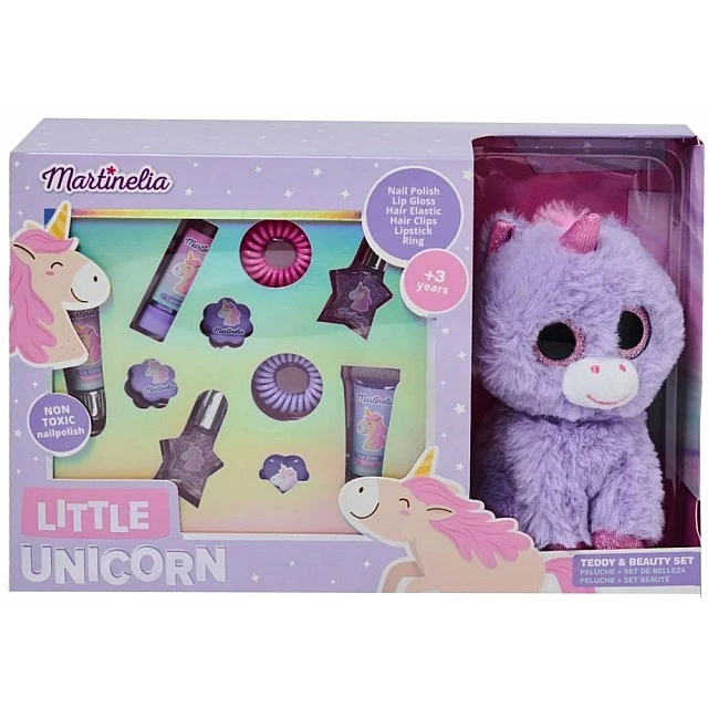 Σετ καλλυντικών με λούτρινο παιχνίδι Little Unicorn, 11 τεμαχίων