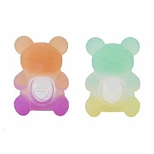 Σετ οδοντοφυΐας σιλικόνης, Infantino, πολύχρωμα αρκουδάκια, 2 τεμάχια