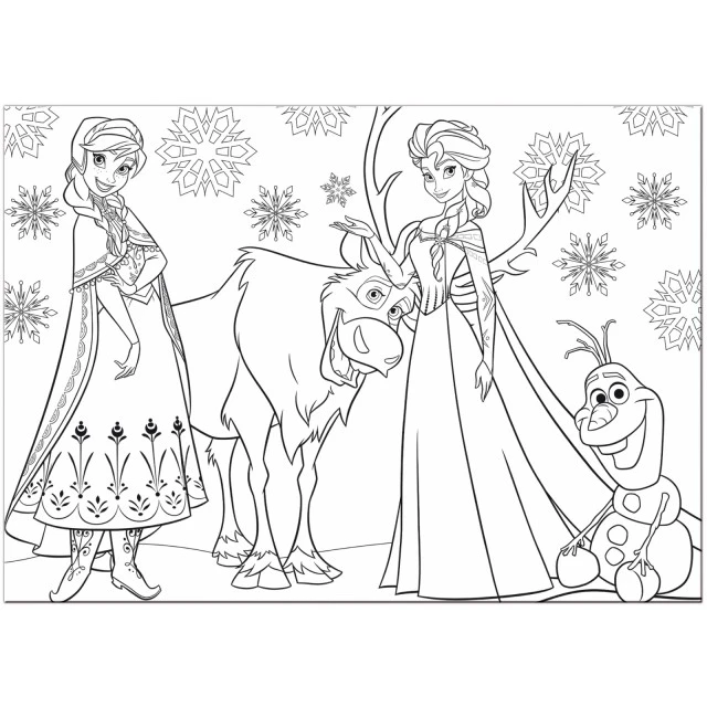 Παζλ, Lisciani, Frozen, Elsa and Anna, Παζλ διπλής όψης 108 τεμαχίων