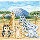 Δημιουργικό κιτ Ζωγραφική με αριθμούς, Safari, 30 x 30 cm