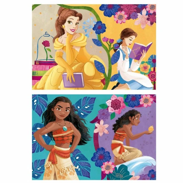 Ξύλινο παζλ Πριγκίπισσες της Disney, 2 x 25 τεμάχια