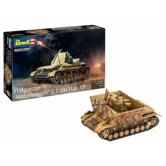 Μοντέλο συναρμολόγησης, Revell, Flakpanzer IV Möbelwagen 3.7cm Flak 43 Tank, 144 μέρη