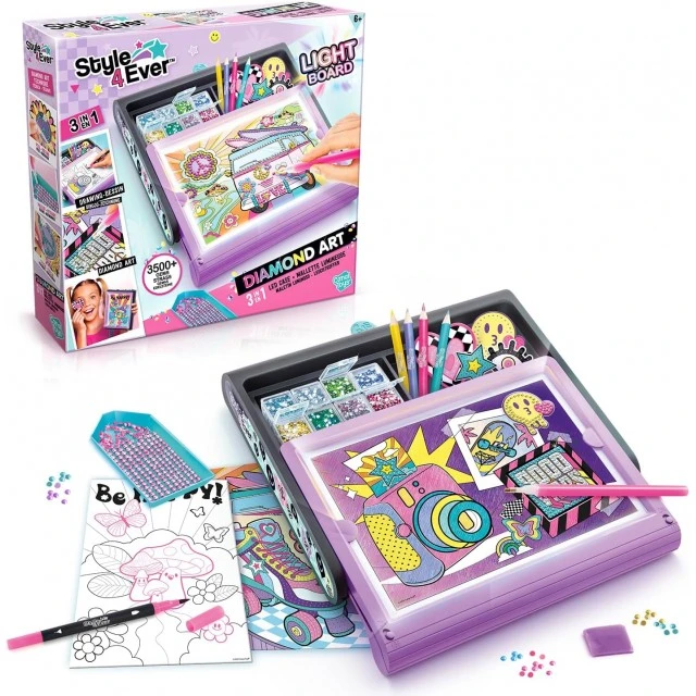 Σετ δημιουργικής δημιουργίας, Canal Toys, 3 σε 1 Diamond Art Studio