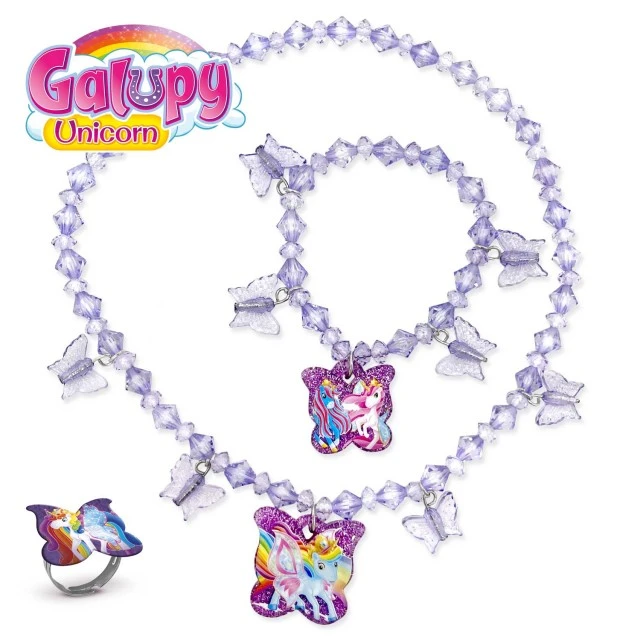 Σετ παιδικά κοσμήματα Galupy Unicorn, 3 τεμαχίων