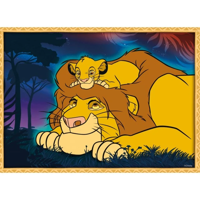 Παζλ, Lisciani, The Lion King, Παζλ διπλής όψης 4 x 48 τεμαχίων