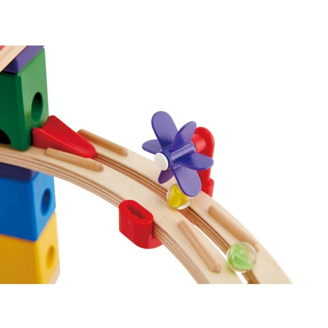 Ξύλινο σετ πίστας, Hape Quadrilla, Race to the finish, 28 τεμάχια