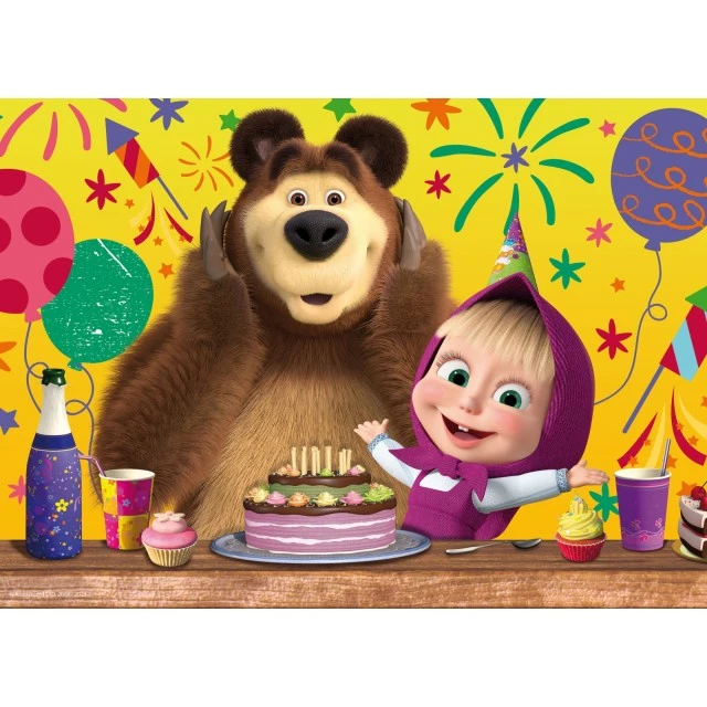 Παζλ, Lisciani, Masha and the Bear, Διπρόσωποι παζλ 4 x 48 τεμάχια