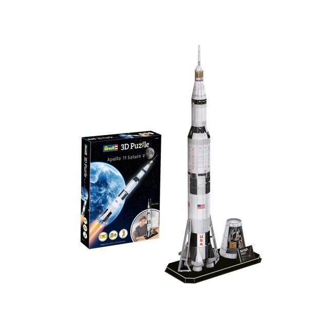 Τρισδιάστατο παζλ Apollo 11 Saturn V, 136 τεμαχίων