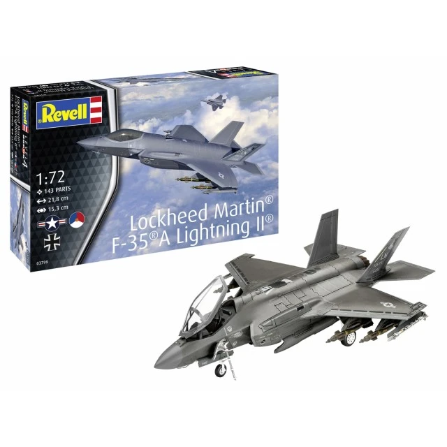 Μοντέλο συναρμολόγησης, Revell, μαχητικό αεροσκάφος Lockheed Martin F-35 A Lightning II, 143 εξαρτήματα