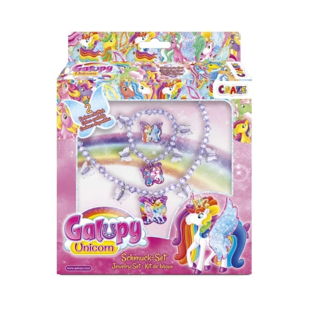 Σετ παιδικά κοσμήματα Galupy Unicorn, 3 τεμαχίων