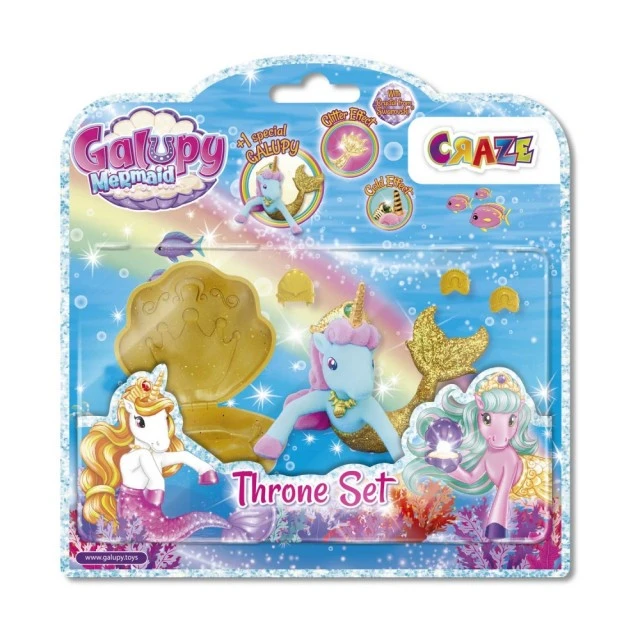 Σετ ειδώλια Galupy Mermaid Throne, 5 τεμάχια