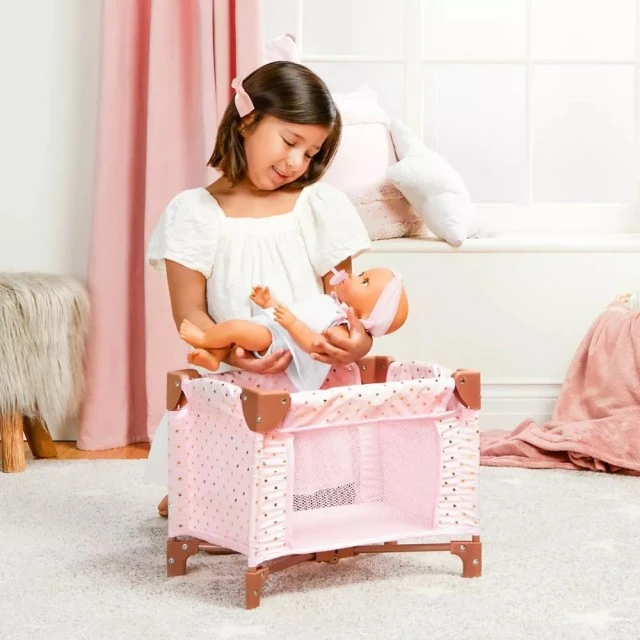 Παιδικό παιχνίδι Lulla Baby 14 Πτυσσόμενη κούκλα παρκοκρέβατο, 33 x 15,24 x 12,7 cm, ροζ