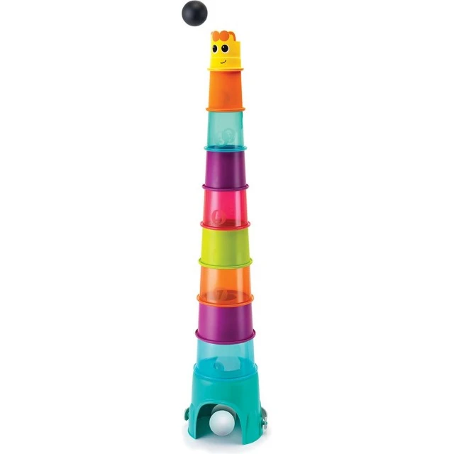 Βρεφικό παιχνίδι, Infantino, B Kids, Στοιβαζόμενα ποτήρια, Καμηλοπάρδαλη