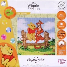 Σετ τέχνης με διαμάντια Pooh and Tigger, 30 x 30 cm, 6 τεμάχια