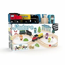 Ξύλινο Σετ Police Railway, Jadore, 34 τεμάχια