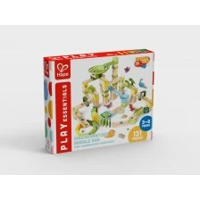 Ξύλινο σετ παιχνιδιών Hape, Domino, Dino adventure, 131 τεμάχια