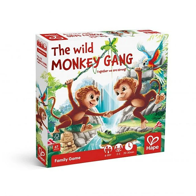 Επιτραπέζιο παιχνίδι, The Wild Monkey Gang, Hape, 67 κομμάτια