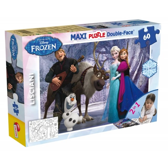 Παζλ, Lisciani, Frozen, Μουσική και ψυχαγωγία, Παζλ διπλής όψης 60 τεμαχίων