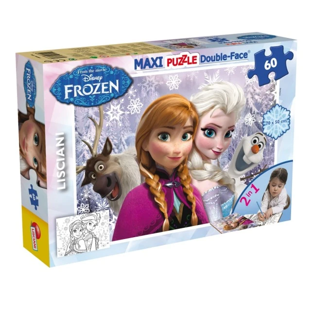 Παζλ, Lisciani, Frozen, Sisters Forever, Παζλ διπλής όψης 60 τεμαχίων