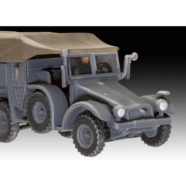 Συναρμολογημένο μοντέλο Krupp Protze KFZ 69 με 3,7 cm Pak, 61 μέρη