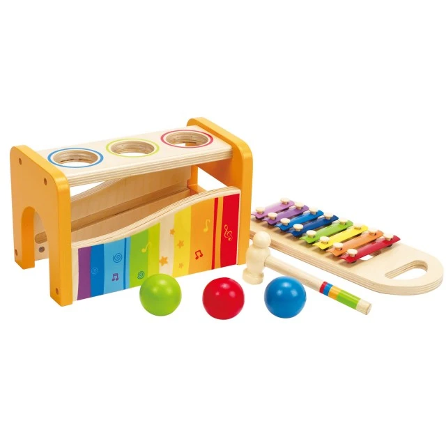 Σετ από λύρα, ξυλόφωνο και πολύχρωμες μπάλες
