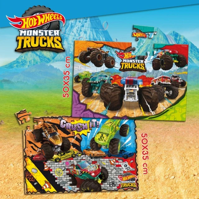 Παζλ, Lisciani, Hot Wheels, 2 x 60 τεμάχια