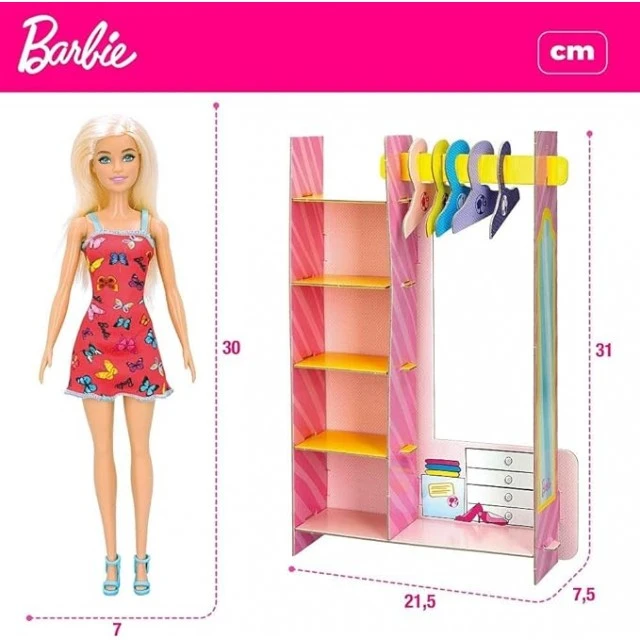 Δημιουργικό κιτ, Lisciani, Barbie, μπουτίκ μόδας DIY με κούκλα Barbie