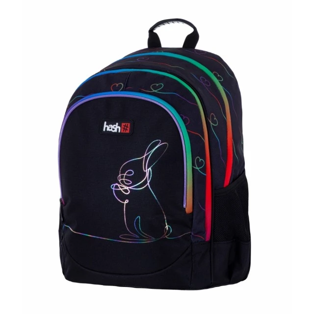 Σχολικό σακίδιο HASH, Rainbow Bunny, 39x28x15cm