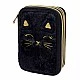 Τριπλή θήκη νιπτήρα με αξεσουάρ, Astra, Fluffy black kitten, AC31, 20,5 x 13 x 6 εκ.