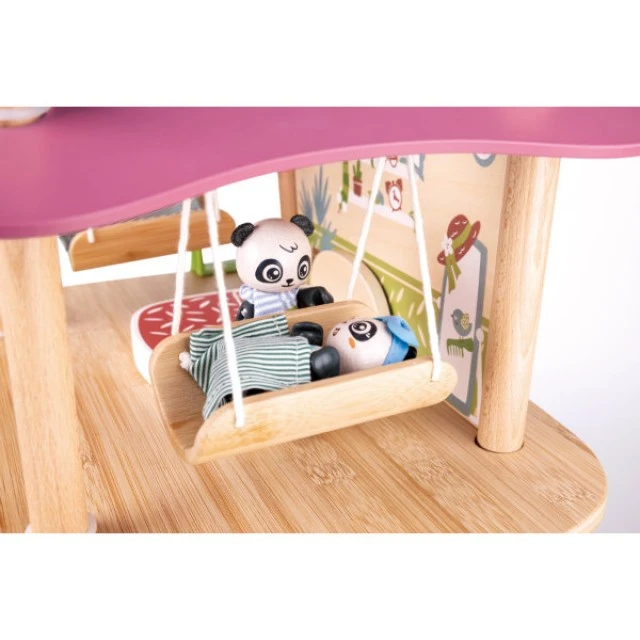 Ξύλινο σετ Bamboo panda house, 25 τεμαχίων
