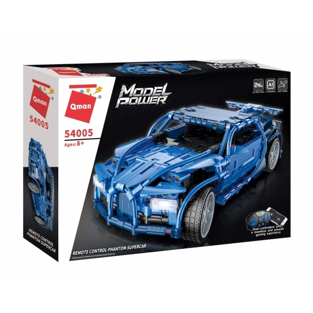 Κατασκευαστής Μοντέλο Power Phantom Supercar με έλεγχο RC, 531 εξαρτήματα