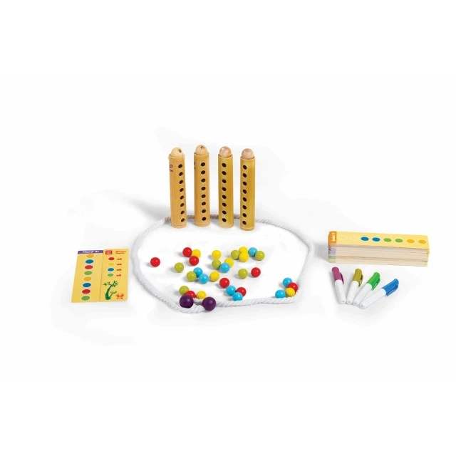 Ξύλινο παιχνίδι, Hape, Bamboo Rapido, μπαστούνια μπαμπού και συνδυασμοί χρωμάτων