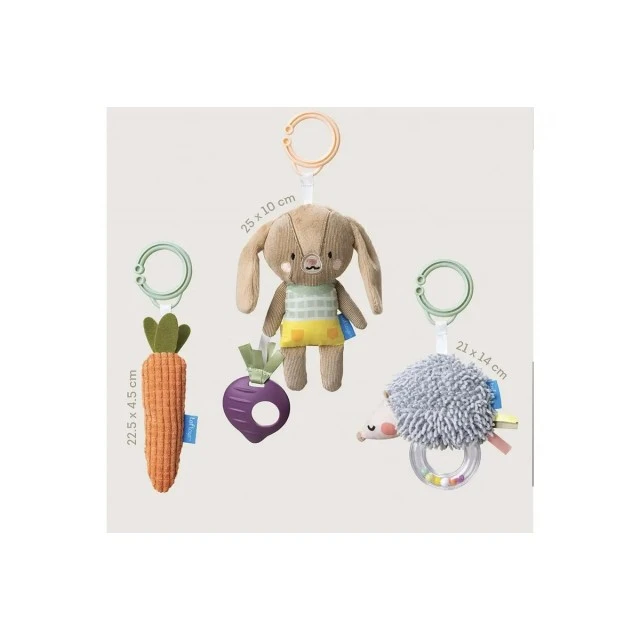 Σετ διαδραστικά βελούδινα παιχνίδια Jenny, Spike and the Carrot, 3 τεμάχια