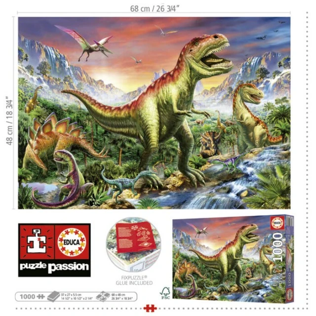 Παζλ, Educa, Jurassic, 1000 κομμάτια