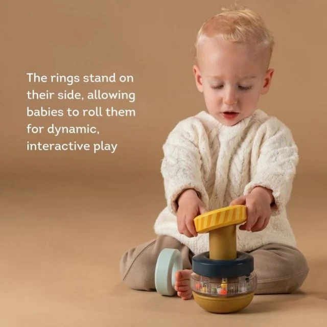Παιχνίδι μωρού, Taf Toys, Πύργος με κρίκους για κορδόνι, Αρκουδάκι