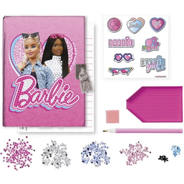 Δημιουργικό κιτ, Totum, Barbie, Διακοσμήστε το δικό σας μυστικό ημερολόγιο με διαμάντια