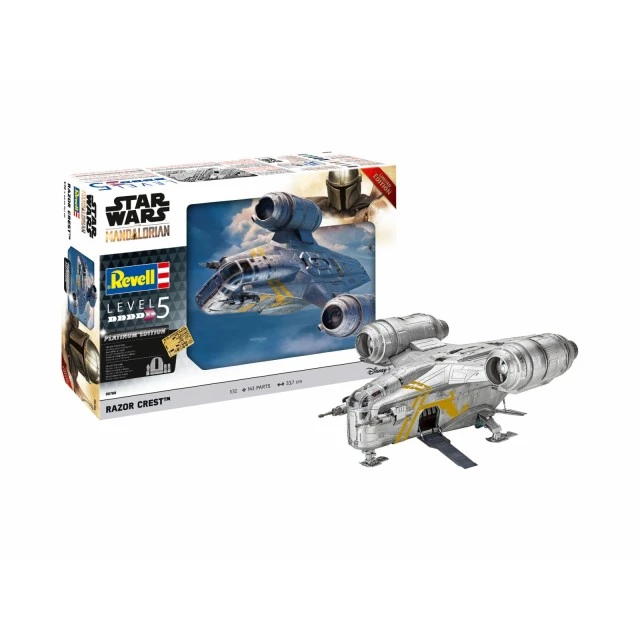 Star Wars The Mandalorian Razor Crest Platinum Edition Buildable Model, 143 Pieces