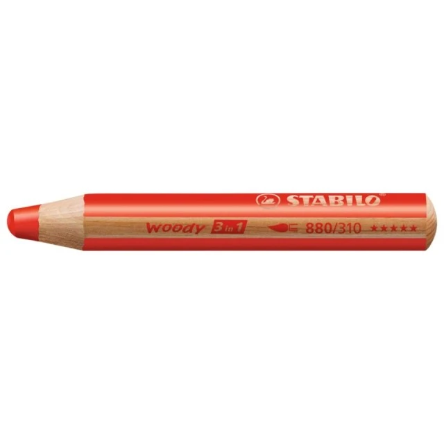 Σετ χρωματιστά μολύβια, Stabilo, Woody Arty 3 σε 1 + ξύστρα ST8806-1-20, 6 χρώματα