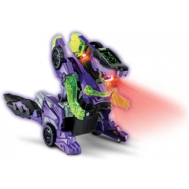 Διαδραστικό παιχνίδι Vtech Transformer Demolish αυτοκίνητο και δράκος 2-σε-1 μωβ