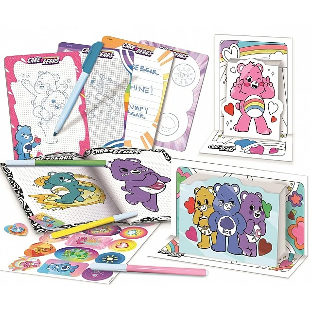 Σετ δημιουργικής δημιουργίας, Lisciani, Care Bears, σακίδιο πλάτης 2 σε 1 με σετ σχεδίασης