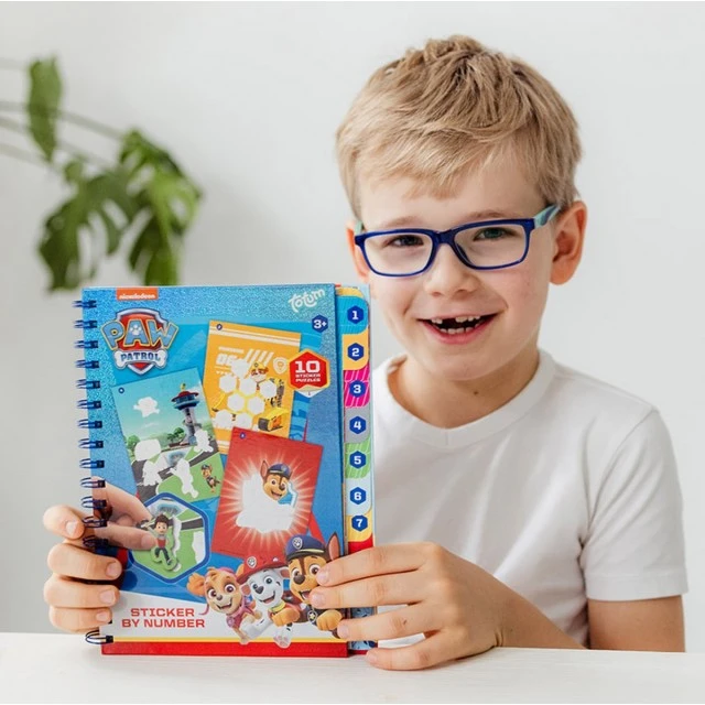 Δημιουργικό σετ Paw Patrol, Βιβλίο με αυτοκόλλητα ανά αριθμό