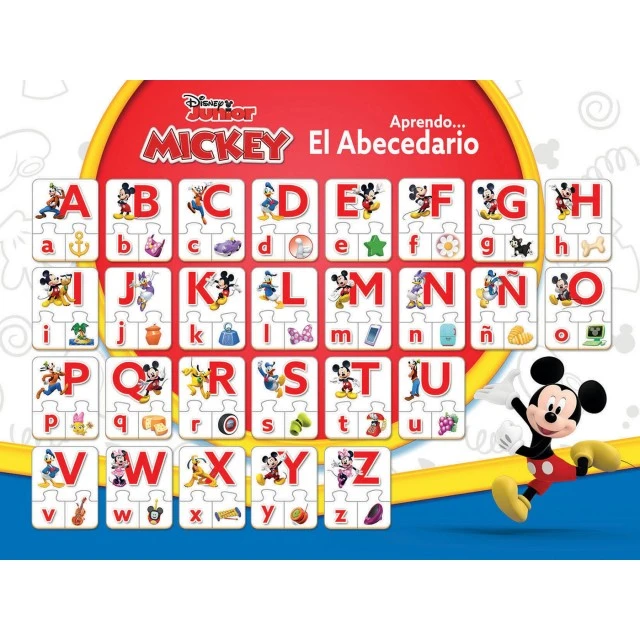 Εκπαιδευτικό παζλ, Educa, Mickey and Friends, Alphabet, 81 τεμάχια