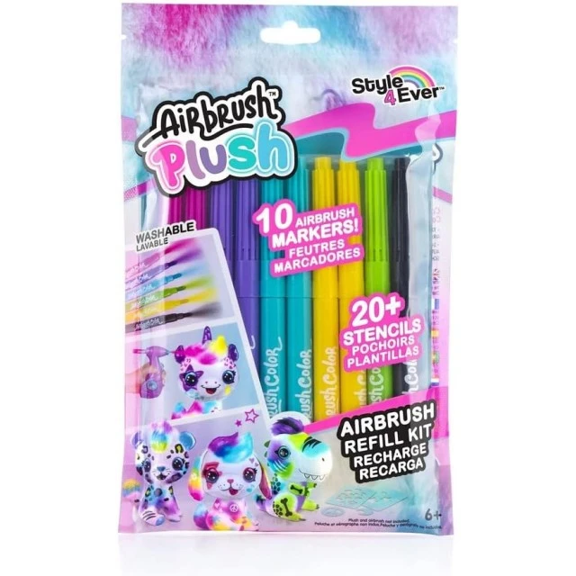 Σετ μαρκαδόροι και στένσιλ για αερογράφο, Canal Toys, 10 τεμ.
