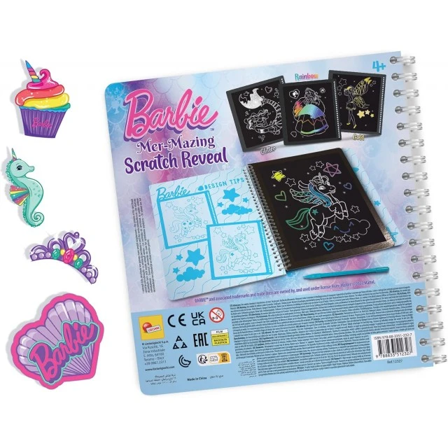 Σετ δημιουργικού, Lisciani, Barbie, Αποκάλυψη από το Scratch, Γοργόνα από το Scratchbook