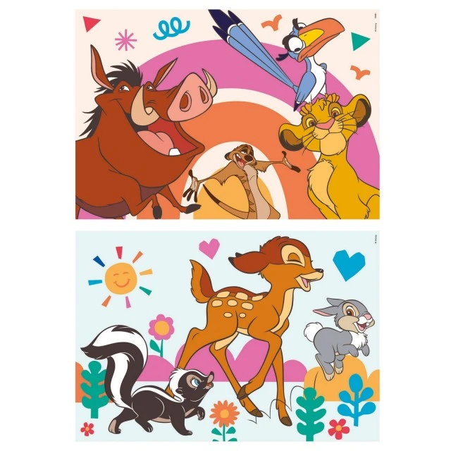 Ξύλινο παζλ ζωάκια της Disney, 2 x 16 τεμάχια