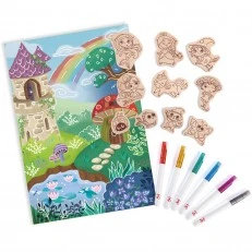 Δημιουργικό σετ, Hape, μαγνήτες DIY, Magic friends, 18 τεμάχια