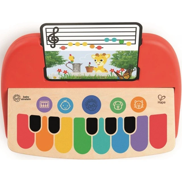 Μουσικό παιχνίδι, Baby Einstein, Ξύλινο πιάνο αφής, 25,5 x 14,5 x 14 cm, Κόκκινο
