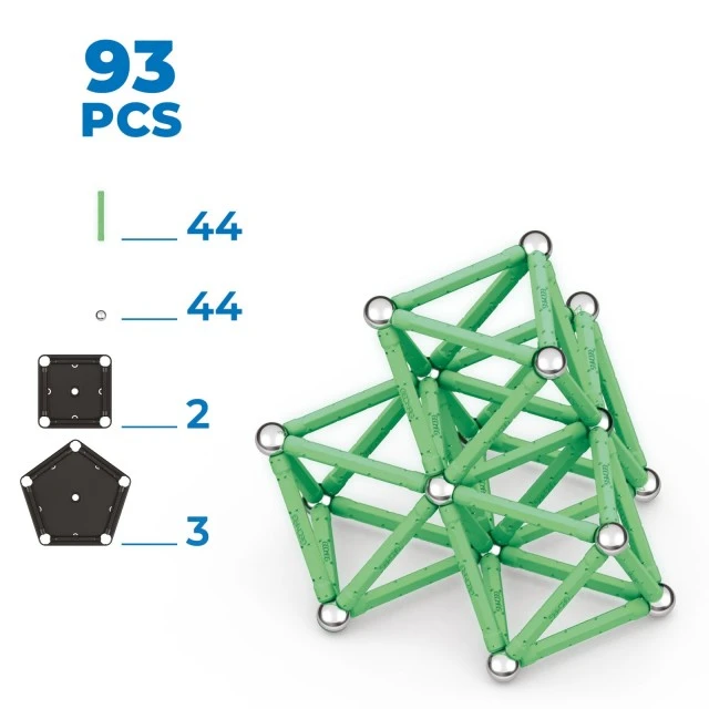 Magnetic constructor Glow 339, 93 εξαρτήματα