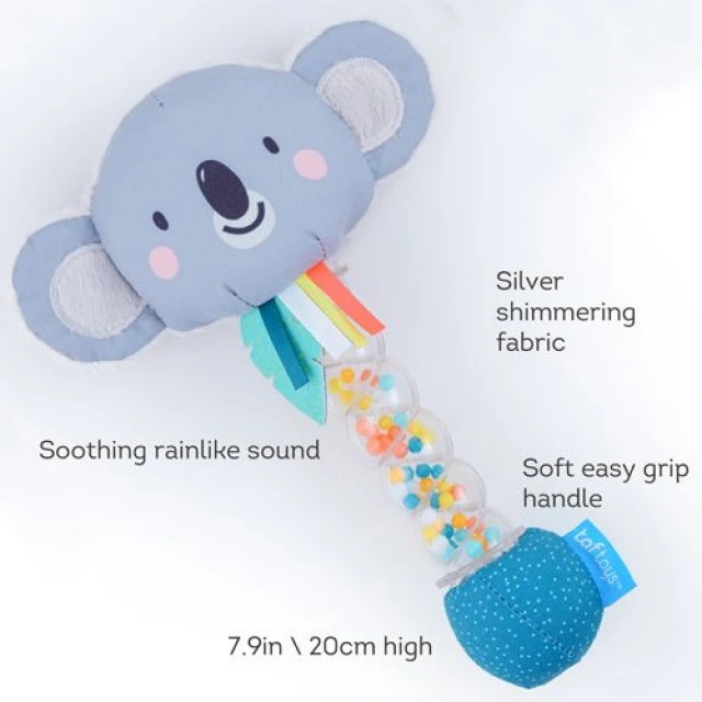 Βρεφική μαλακή κουδουνίστρα σε ραβδί Koala, 20 cm