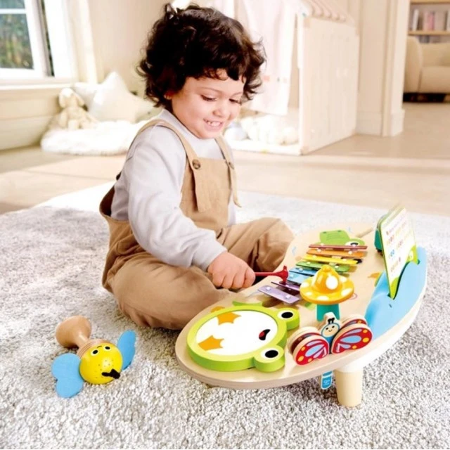 Ξύλινο σετ, Hape, Μουσικό τραπέζι με όργανα 8 σε 1